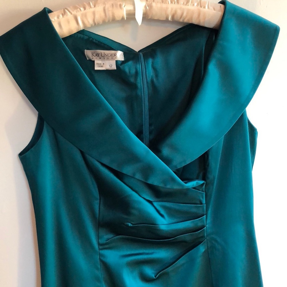 Kay Unger Jewel tone sleeveless dress.  Size 12